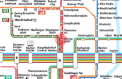 Konigsplatz station map