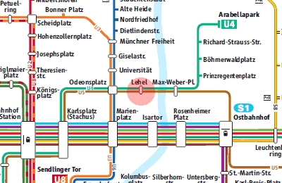 Lehel station map