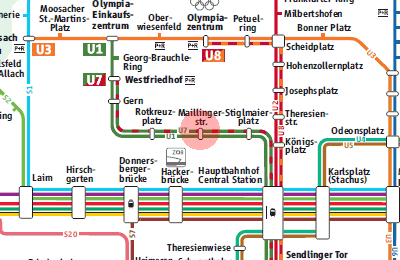 Maillingerstrasse station map