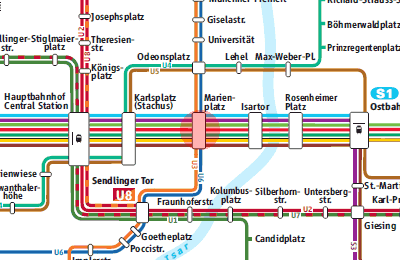 Marienplatz station map