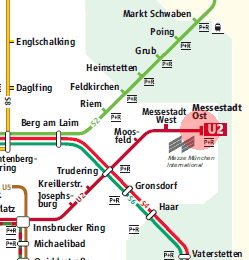 Messestadt Ost station map