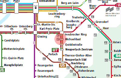 Michaelibad station map