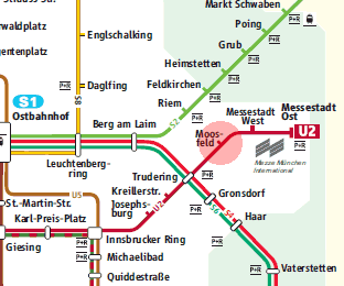 Moosfeld station map