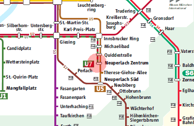Neuperlach Zentrum station map
