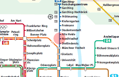 Nordfriedhof station map