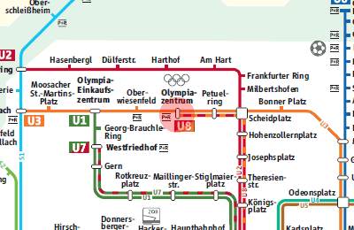 Olympiazentrum station map