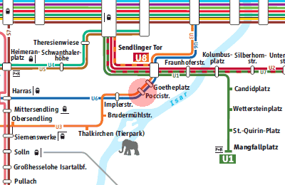 Poccistrasse station map