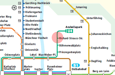 Richard-Strauss-Strasse station map