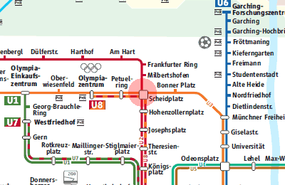 Scheidplatz station map