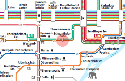 Schwanthalerhohe station map