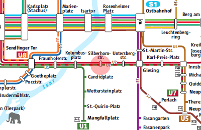 Silberhornstrasse station map