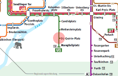 St.-Quirin-Platz station map