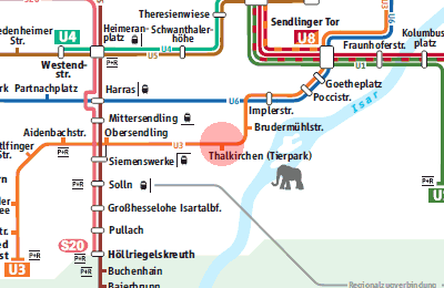 Thalkirchen station map