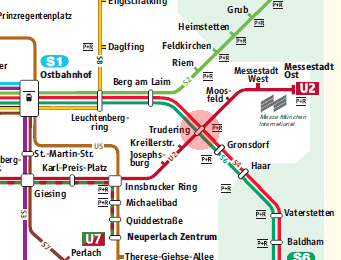 Trudering station map