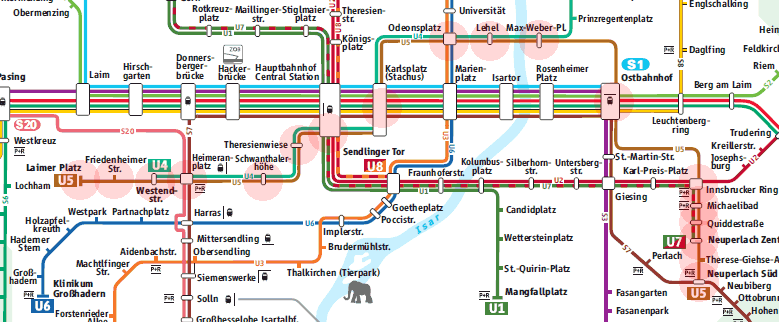 Munich U-Bahn U5 map