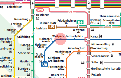 Westpark station map