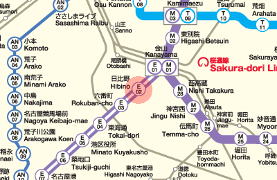 E02 Hibino station map