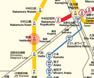 H03 Iwatsuka station map