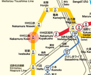 H04 Nakamura Koen station map
