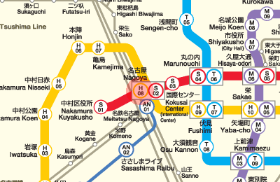 H08 Nagoya station map