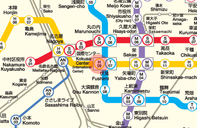 H09 Fushimi station map
