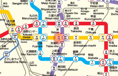 H10 Sakae station map