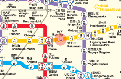 H14 Ikeshita station map