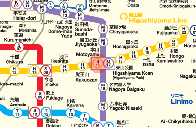 H16 Motoyama station map