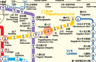 H18 Hoshigaoka station map