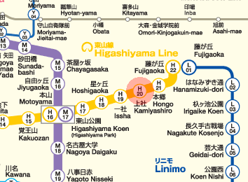 H20 Kamiyashiro station map