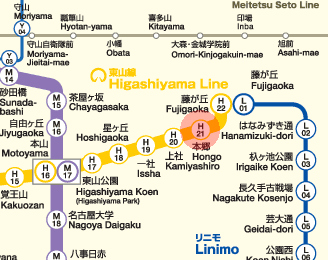 H21 Hongo station map