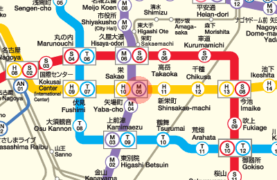 M05 Sakae station map