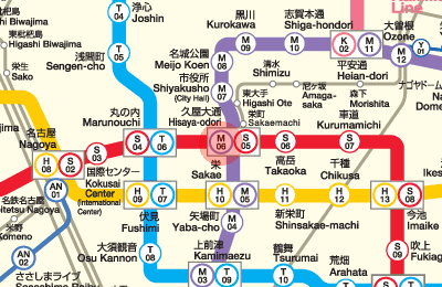 M06 Hisaya-odori station map