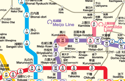 M09 Kurokawa station map