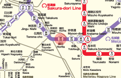 M25 Horita station map