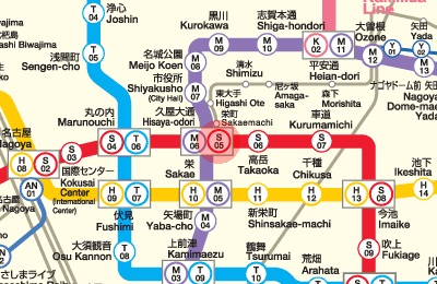 S05 Hisaya-odori station map