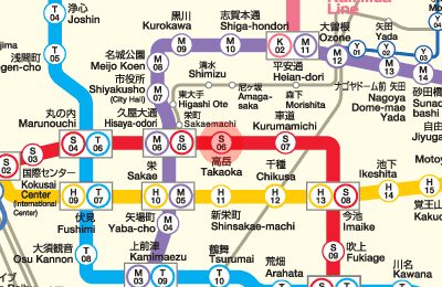 S06 Takaoka station map