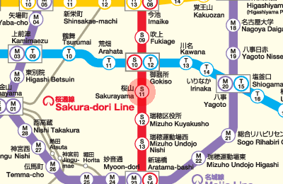S11 Sakurayama station map