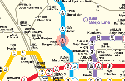 T05 Sengen-cho station map