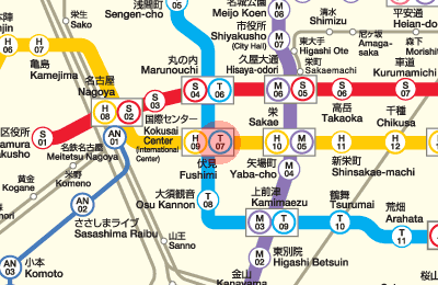 T07 Fushimi station map