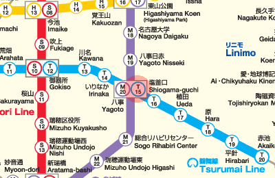 T15 Yagoto station map