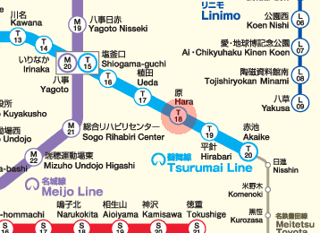 T18 Hara station map