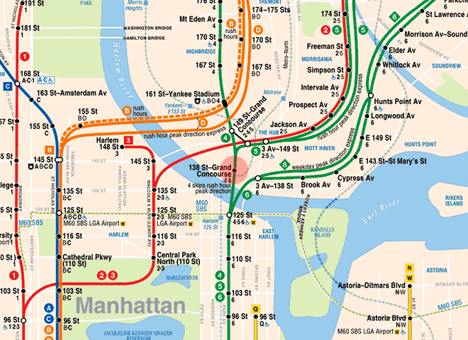 138th Street-Grand Concourse station map