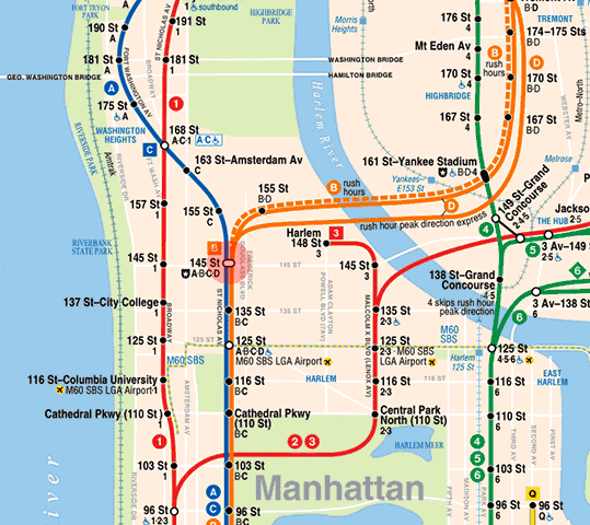 145th Street station map
