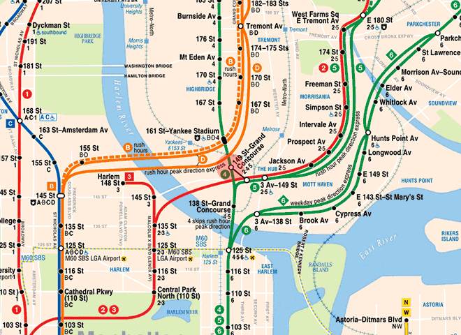 149th Street-Grand Concourse station map