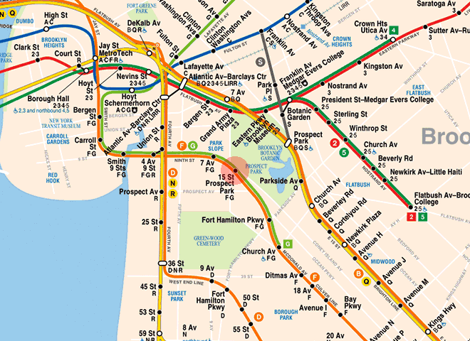 15th Street-Prospect Park station map