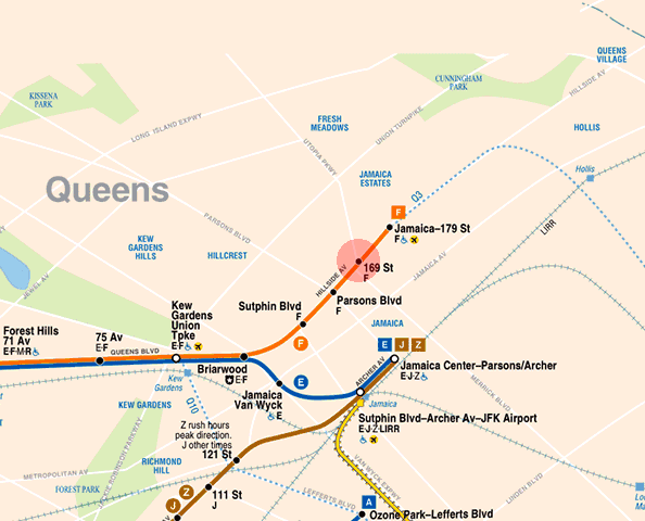 169th Street station map