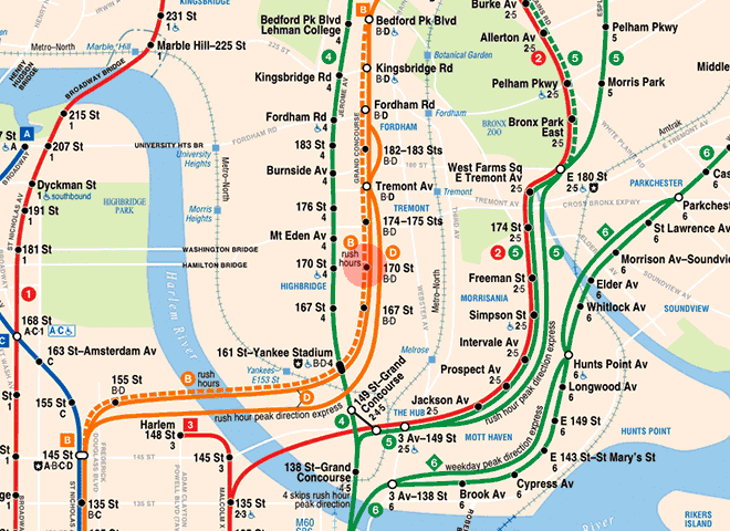 170th Street station map