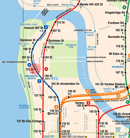175th Street station map