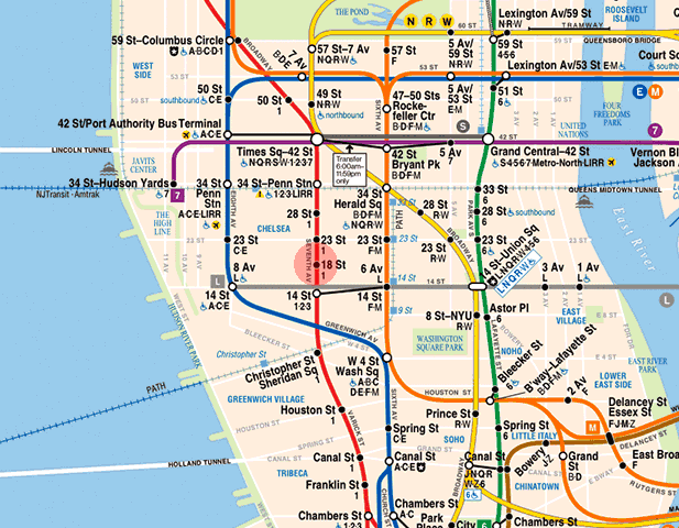 18th Street station map